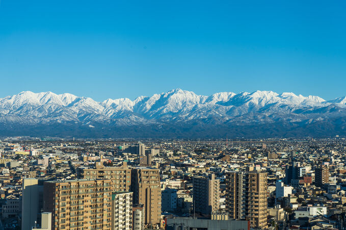 立山連峰(1月)富山市役所展望塔