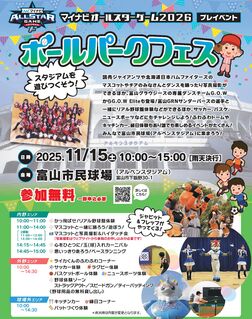 11/15(土)「ボールパークフェス」開催(外部🔗)