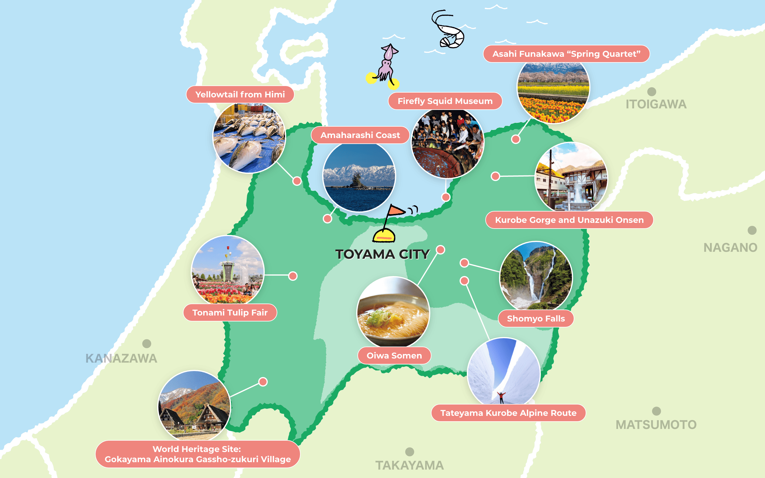 Map of Toyama Prefecture