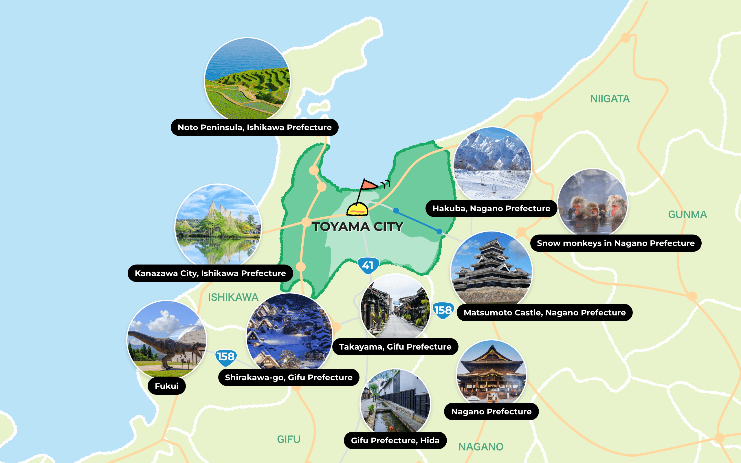 Map of Toyama Prefecture
